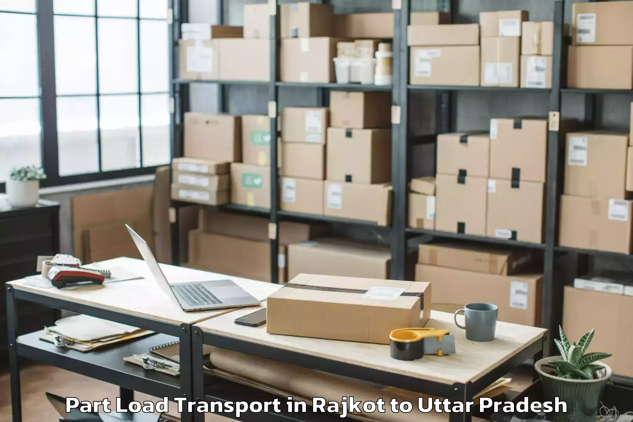 Reliable Rajkot to Gautam Buddha University Great Part Load Transport